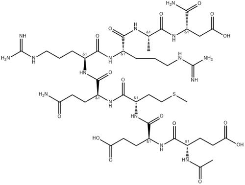 The chemical structure of Acetyl Octapeptide
