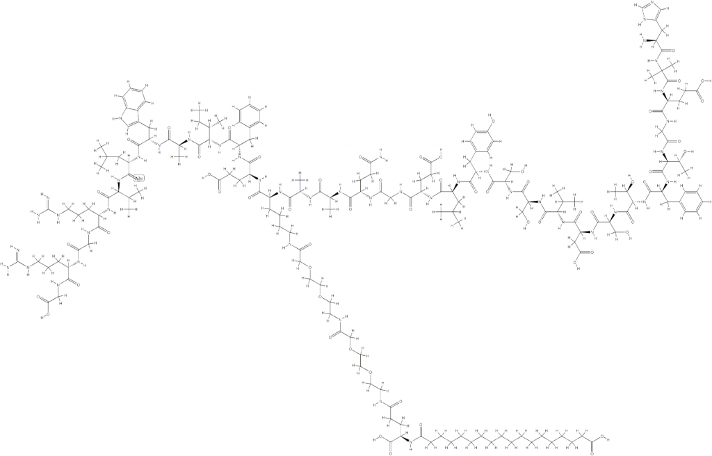 The chemical structure of Sermaglutide