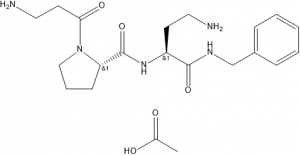 The Chemical structure of SYN-AKE (snake venom tripeptide)