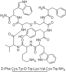 The Chemical structure of Vaparotide from Remetide peptide supplier