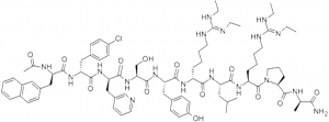 The Chemical structure of Ganirelixe from Remetide peptide supplie