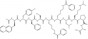 The Chemical structure of Antide (Iturelix)