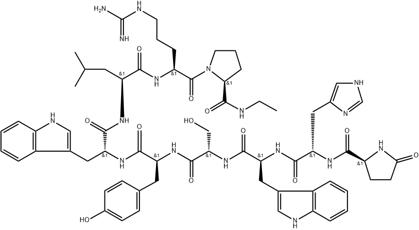 The Chemical structure of Deslorelin Acetate