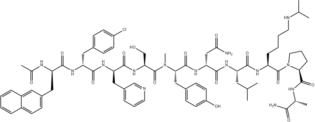 The Chemical structure of Abarelix (PPI-149)