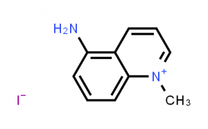 Chemical formula of 5-amino-1-methylquinolin-1-ium iodide