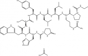 The Chemical structure of Leuprorelin Acetate