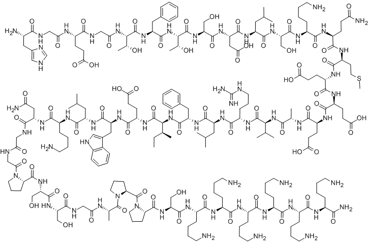 The Chemical structure of Lixisenatide Acetate