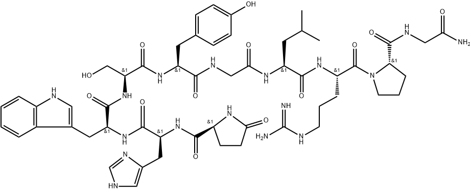 The Chemical structure of Gonadorelin