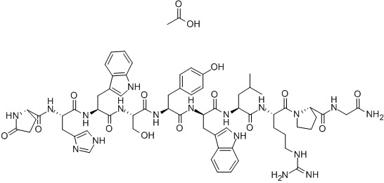 The Chemical structure of Triptorelin Acetate