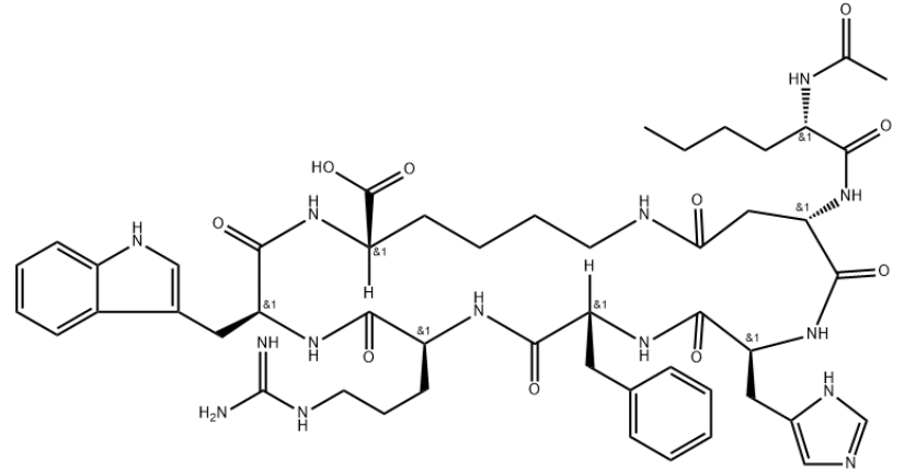The chemical structure of Bremelanotide