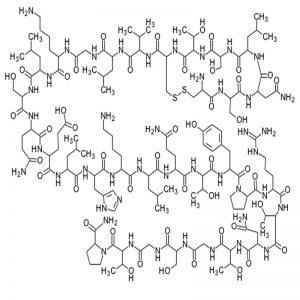 the Chemical structure of Calcitonin salmon