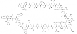 The Chemical structure of Enfuvirtide peptide