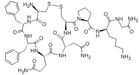 The chemical structure of Felypressin Peptide