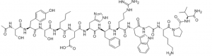 The chemical structure of Melanotan I