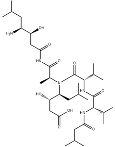 the Chemical structure of Pepstain from Remetide peptide biotechnology company