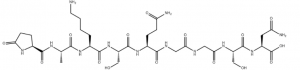 The chemical structure of Thymulin drug peptide