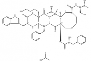 The Chemical structure of Octreotide from the drug peptide company Remetide